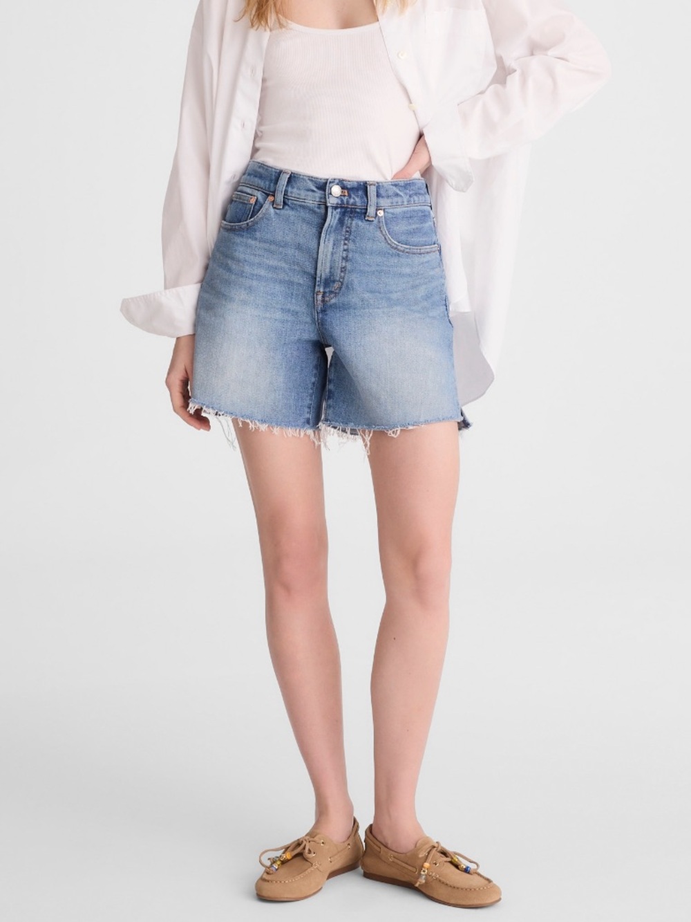 Madewell The Perfect Vintage Mid-Length Jean Short - Midvale Wash - Women